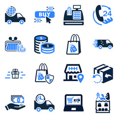 E commerce Icon Set/ online element Icon set