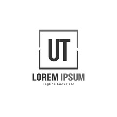 UT Letter Logo Design. Creative Modern UT Letters Icon Illustration