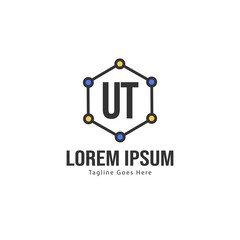 UT Letter Logo Design. Creative Modern UT Letters Icon Illustration