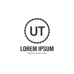 UT Letter Logo Design. Creative Modern UT Letters Icon Illustration