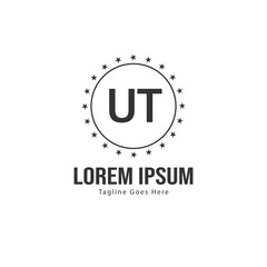 UT Letter Logo Design. Creative Modern UT Letters Icon Illustration