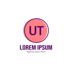 UT Letter Logo Design. Creative Modern UT Letters Icon Illustration