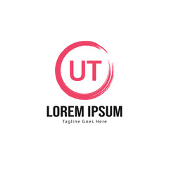 UT Letter Logo Design. Creative Modern UT Letters Icon Illustration