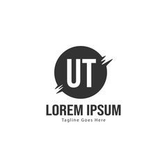 UT Letter Logo Design. Creative Modern UT Letters Icon Illustration