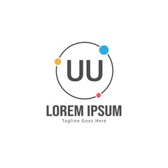 UU Letter Logo Design. Creative Modern UU Letters Icon Illustration