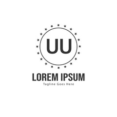 UU Letter Logo Design. Creative Modern UU Letters Icon Illustration