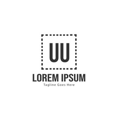 UU Letter Logo Design. Creative Modern UU Letters Icon Illustration