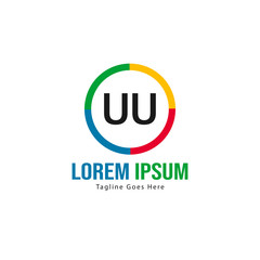 UU Letter Logo Design. Creative Modern UU Letters Icon Illustration