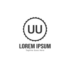 UU Letter Logo Design. Creative Modern UU Letters Icon Illustration