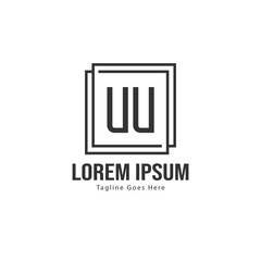 UU Letter Logo Design. Creative Modern UU Letters Icon Illustration