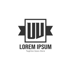 UV Letter Logo Design. Creative Modern UV Letters Icon Illustration