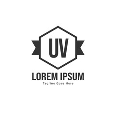 UV Letter Logo Design. Creative Modern UV Letters Icon Illustration
