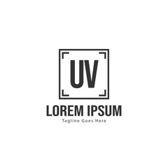 UV Letter Logo Design. Creative Modern UV Letters Icon Illustration
