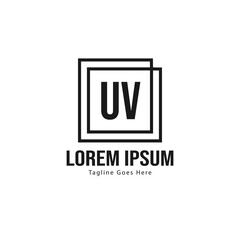Fototapeta premium UV Letter Logo Design. Creative Modern UV Letters Icon Illustration