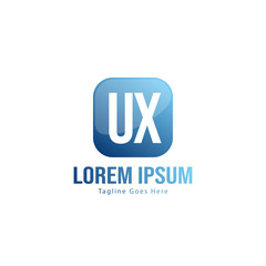 UX Letter Logo Design. Creative Modern UX Letters Icon Illustration