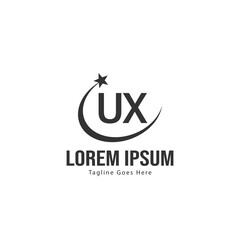 UX Letter Logo Design. Creative Modern UX Letters Icon Illustration