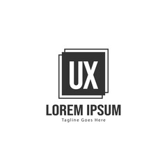 UX Letter Logo Design. Creative Modern UX Letters Icon Illustration