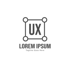 UX Letter Logo Design. Creative Modern UX Letters Icon Illustration
