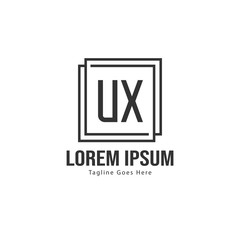 UX Letter Logo Design. Creative Modern UX Letters Icon Illustration