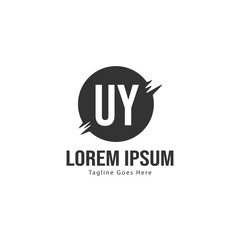 UY Letter Logo Design. Creative Modern UY Letters Icon Illustration