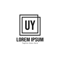 UY Letter Logo Design. Creative Modern UY Letters Icon Illustration