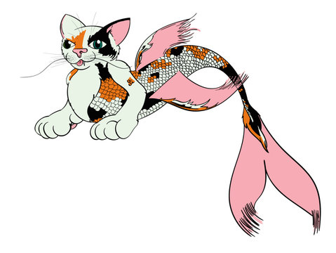 Calico Furmaid (Cat and Fish merge)