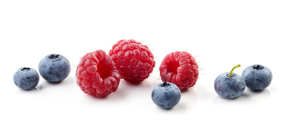 fresh berries on white background