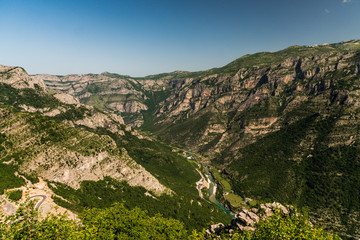 Fototapeta na wymiar Albania, SH20 road leading across the mountains