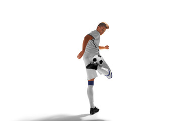 Obraz na płótnie Canvas Soccer players isolated on white.