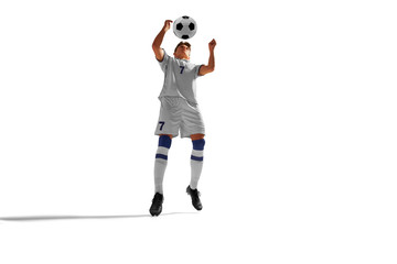 Fototapeta premium Soccer players isolated on white.
