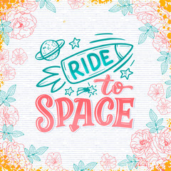 Sketch banner with fun slogan for concept design. Hand drawn illustration. Modern calligraphy quote. Typography tee print design. Cute lettering for kids fashion.