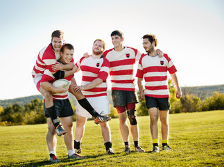 Fototapeta premium Group portrait of rugby team