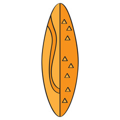 Isolated colored surfboard on a white background - Vector