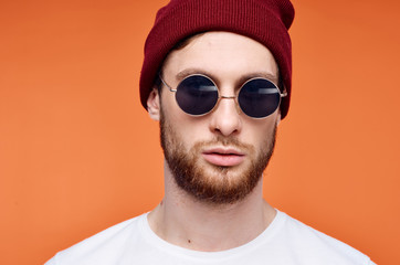Obraz premium portrait of young man in sun glasses