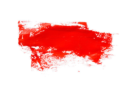 red paint on white background
