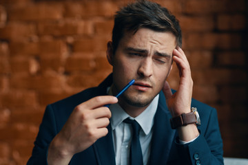 young man with mobile phone