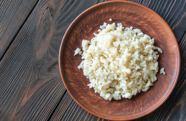 Portion of risotto