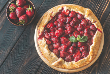 Strawberry galette