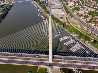 Naklejka premium Ada bridge in Belgrade