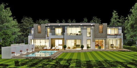Fototapeta premium 3cd render of building