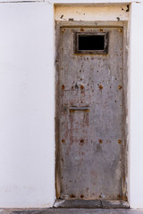 old wooden door pickled brown