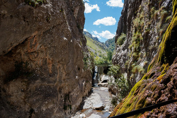 dam on the route of the cares