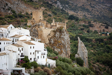 Fototapeta na wymiar a view over Zuheros village and the castle, province of Cordoba, Andalusia, Spain