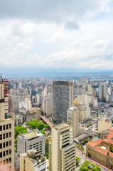 Fototapeta premium Aerial view of Sao Paulo ; The biggest city in South America .
