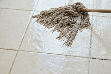 wheat on wooden background