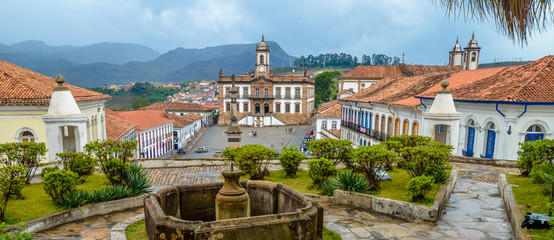  Brazilian journey.Panoramic view of Teradentes square on September 11, 2014.