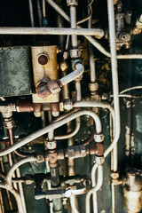 old car parts of the engine