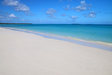 Fayaoue beach on the coast of Ouvea lagoon, Mouli and Ouvea Islands, Loyalty Islands, New Caledonia