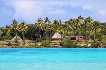 Plakat View of Faiava Island from Ouvea, Loyalty Islands, New Caledonia