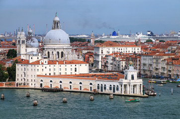 Basilica di Santa Maria della Salute on Punta della Dogana in Venice, Italy